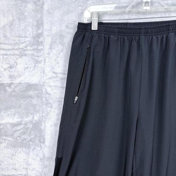 Nike Dri-Fit Black Track Pants Men Size M Lightweight Zip Hem Athletic Running - Picture 5 of 11